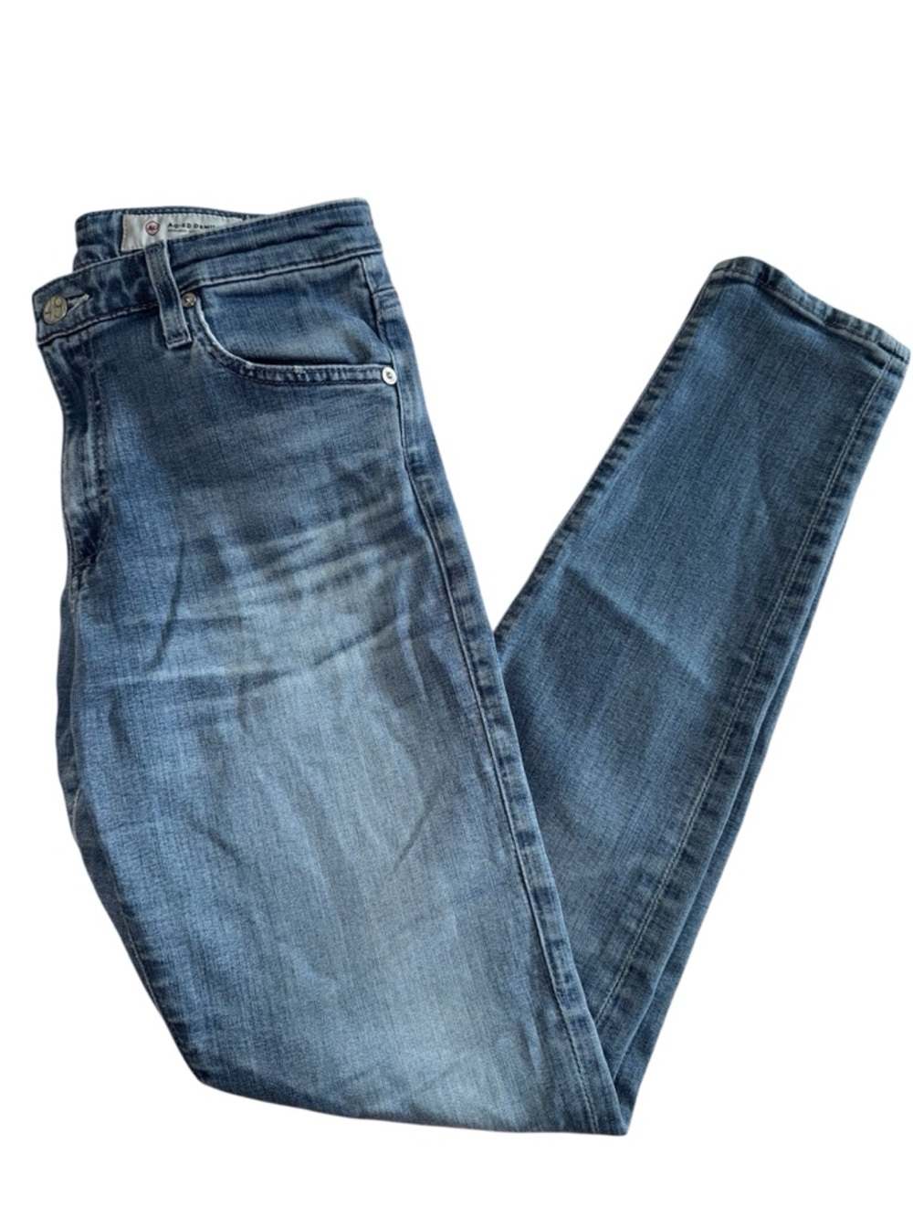 AG Adriano Goldschmeid The Farrah Skinny Crop High Rise Jean Women’s 28 R Ankle - Picture 3 of 15